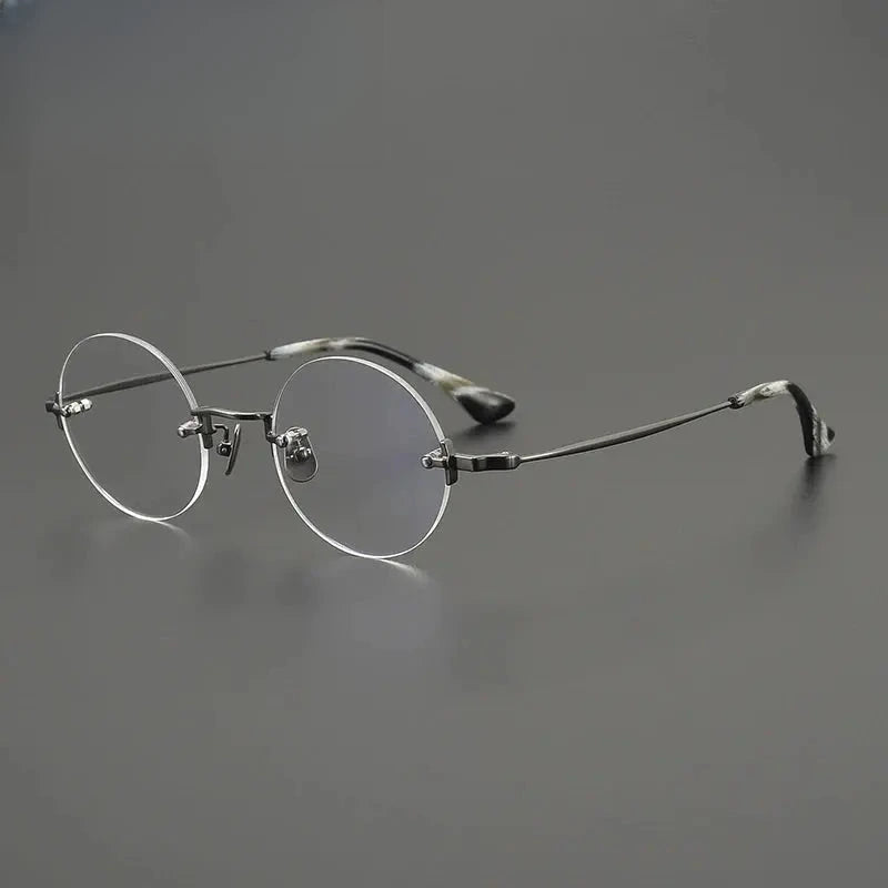 Unisex Polygon Rimless Titanium Prescription Glasses G41486 — view 5 | Rx Spectacle