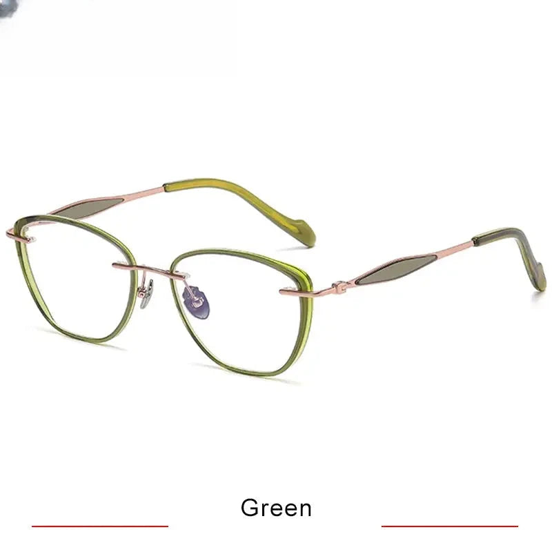 Unisex Polygon Full Rim Titanium Prescription Glasses 316077 — view 6 | Rx Spectacle