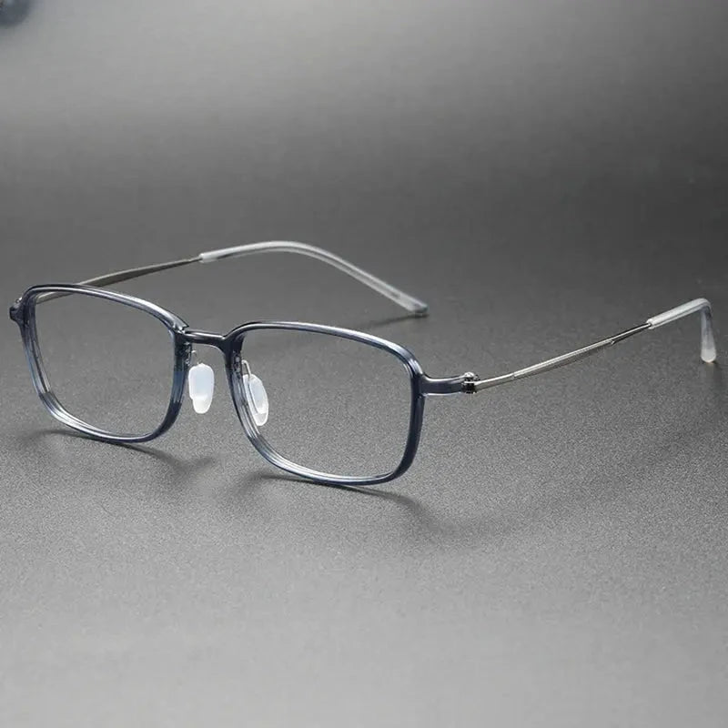 Unisex Polygon Full Rim Titanium Prescription Glasses 86324 — view 7 | Rx Spectacle