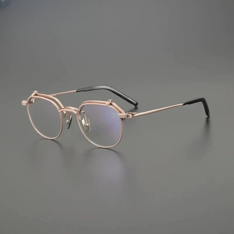 Unisex Oval Full Rim Titanium Prescription Glasses 629400 — view 7 | Rx Spectacle