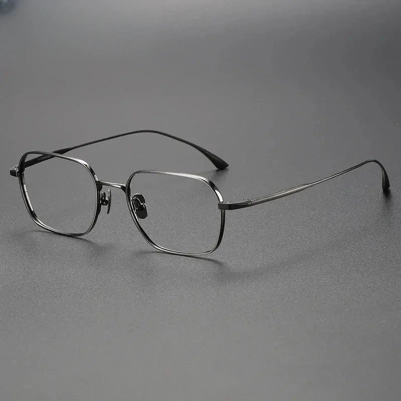Women's Square Full Rim Titanium Prescription Glasses 503118 — view 8 | Rx Spectacle