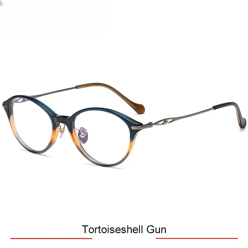 Unisex Oval Full Rim Titanium Prescription Glasses 316890 — view 6 | Rx Spectacle