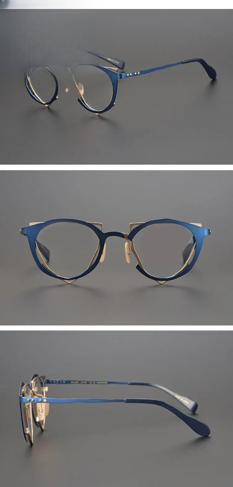 Unisex Triangle Full Rim Alloy Prescription Glasses Gxyj535 — view 16 | Rx Spectacle