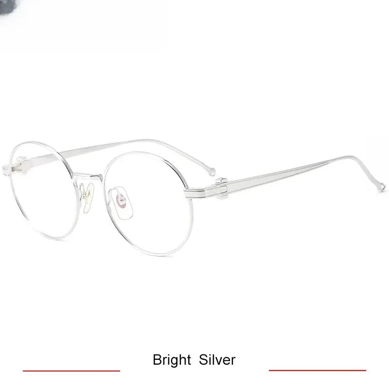 Women's Oval Full Rim Titanium Prescription Glasses 90293 — view 5 | Rx Spectacle
