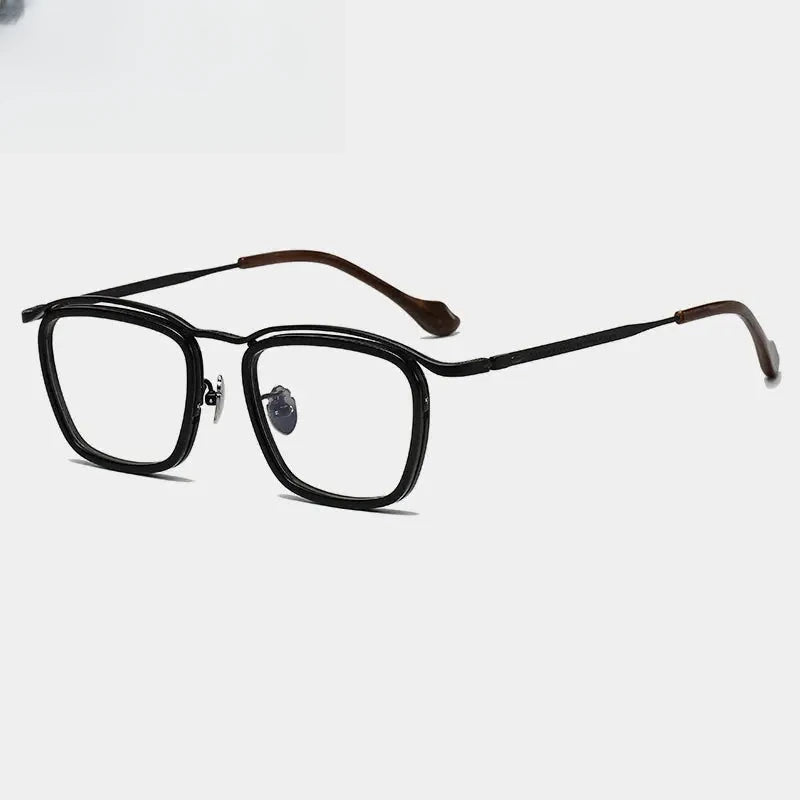 Unisex Square Full Rim Titanium Prescription Glasses Gxyj1459 — view 8 | Rx Spectacle