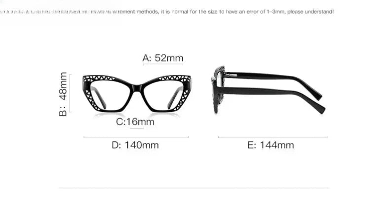 Women's Cat Eye Full Rim TR90 Reading Glasses 2182 — view 14 | Rx Spectacle