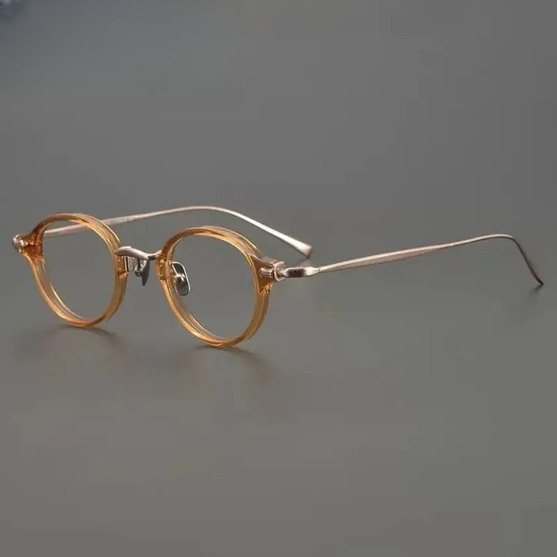Unisex Round Full Rim Titanium Prescription Glasses Gxyj890 — view 19 | Rx Spectacle