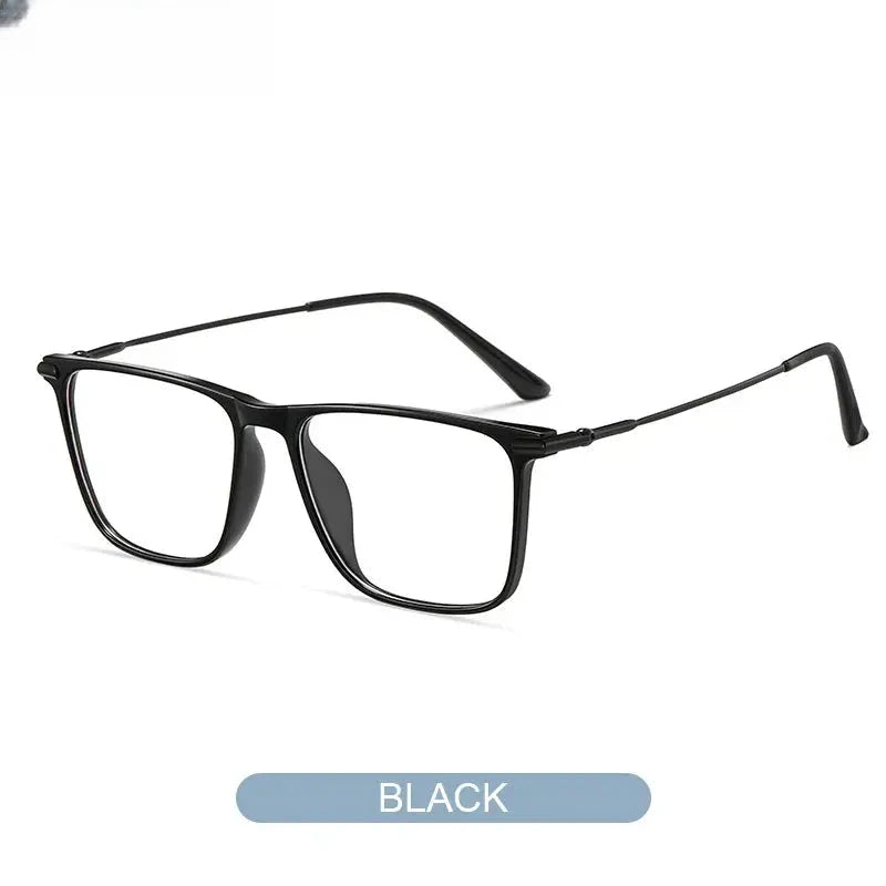 Women's Square Full Rim Titanium Reading Glasses 007 — view 11 | Rx Spectacle