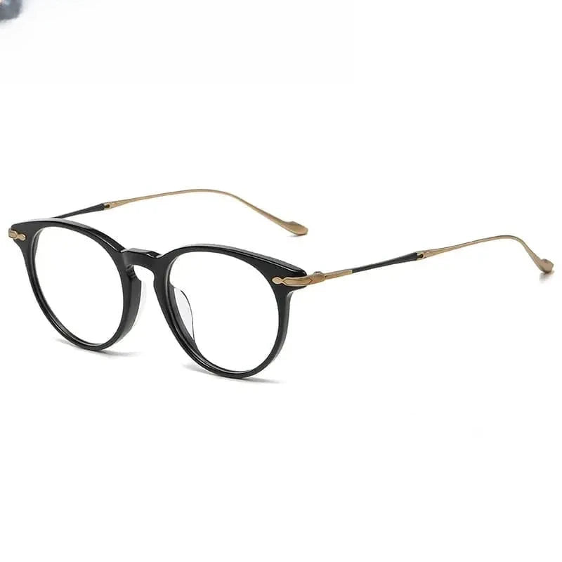 Unisex Round Full Rim Titanium Prescription Glasses 615589 — view 6 | Rx Spectacle