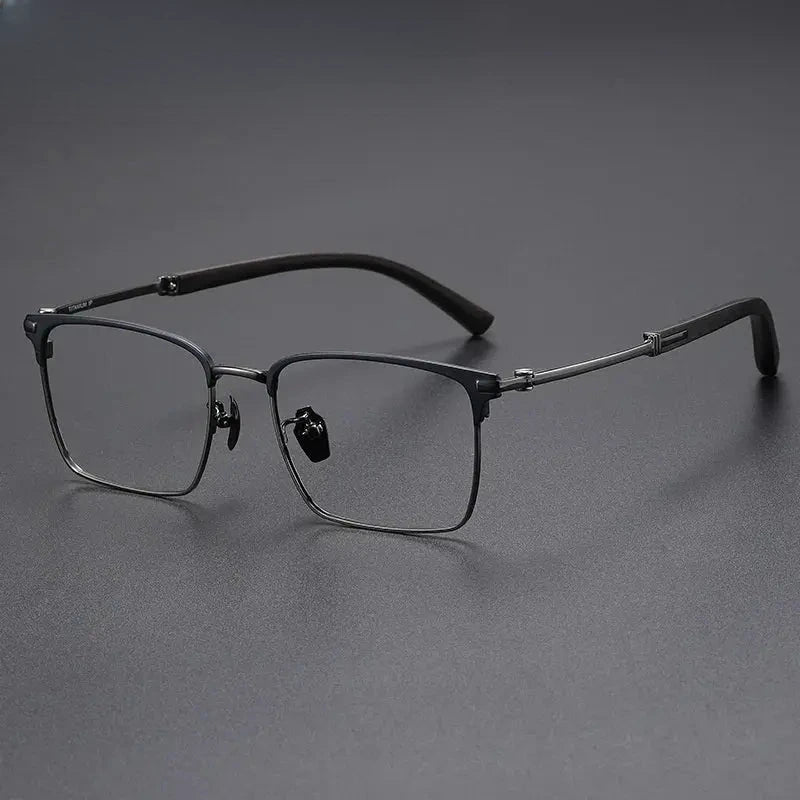 Men's Polygon Full Rim Titanium Prescription Glasses 612340 — view 6 | Rx Spectacle