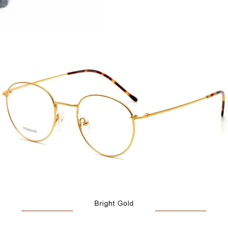 Women's Oval Full Rim Titanium Prescription Glasses 916048 — view 6 | Rx Spectacle