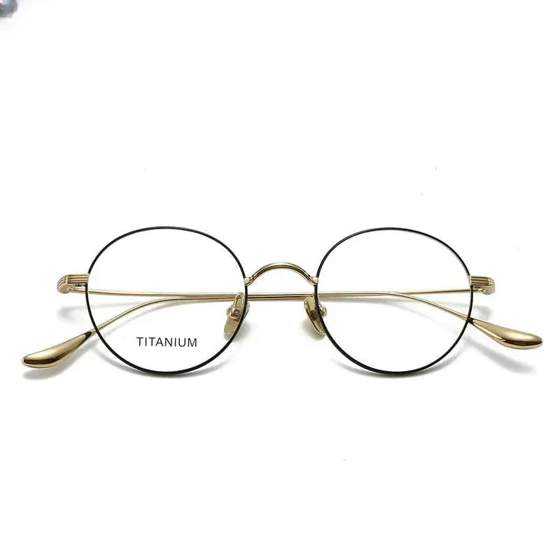 Women's Round Full Rim Titanium Prescription Glasses 403061 — view 8 | Rx Spectacle