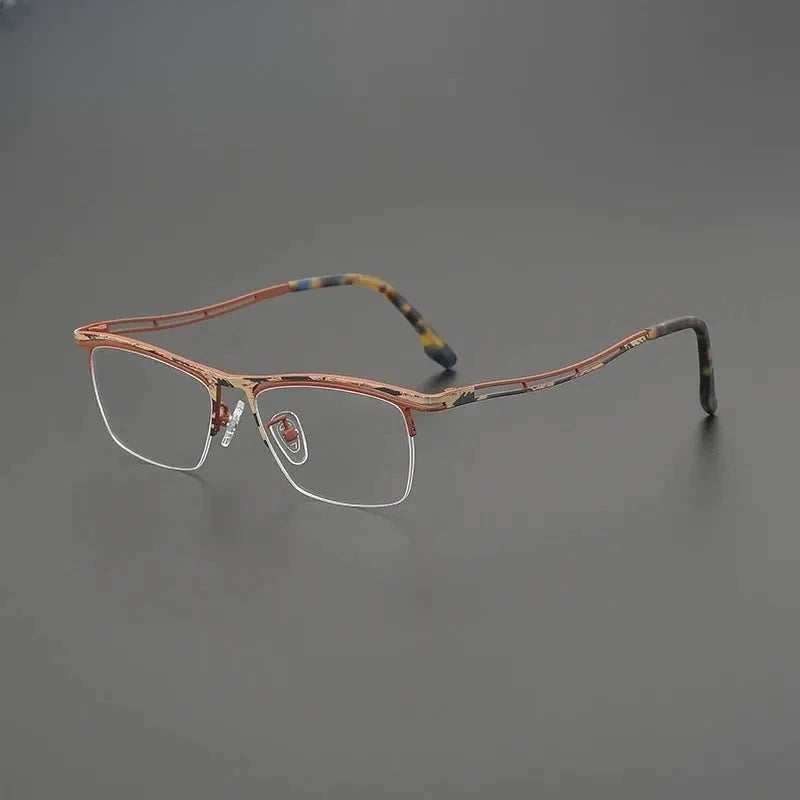 Women's Browline Semi-Rimless Titanium Prescription Glasses G85890 — view 11 | Rx Spectacle