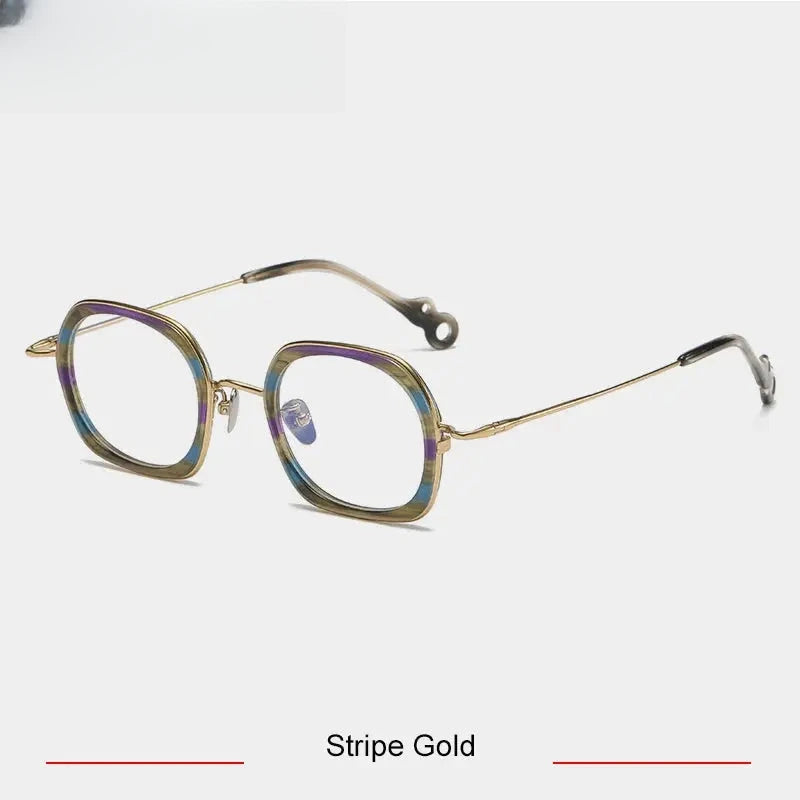 Women's Square Full Rim Titanium Prescription Glasses 45962 — view 6 | Rx Spectacle