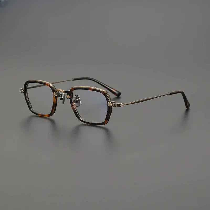 Unisex Square Full Rim Titanium Oversized Prescription Glasses Gxy1556 — view 7 | Rx Spectacle