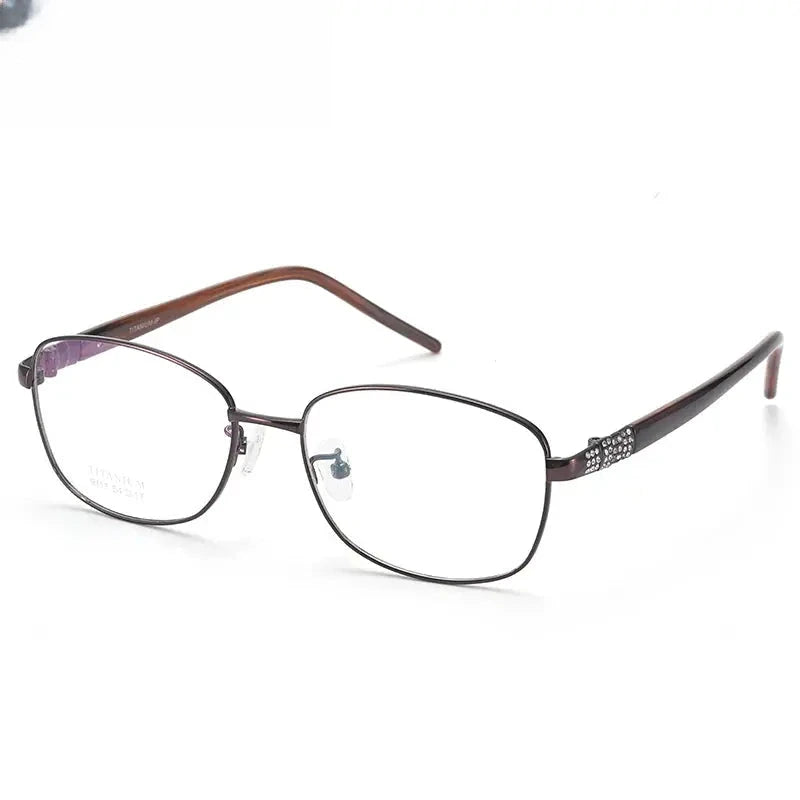 Women's Polygon Full Rim Titanium Prescription Glasses 589111 — view 6 | Rx Spectacle