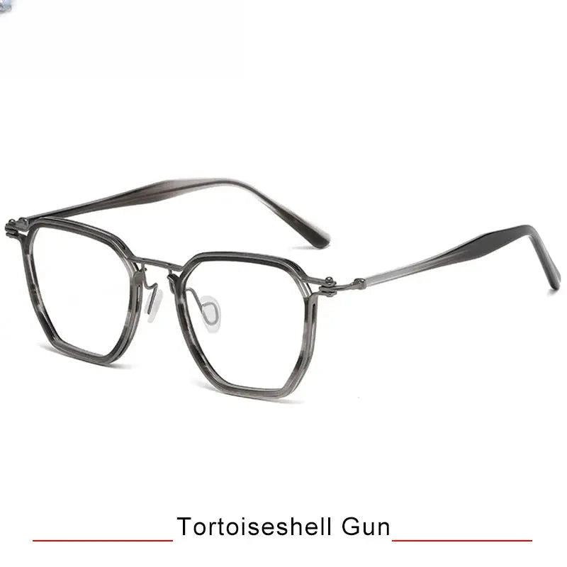 Men's Polygon Full Rim Titanium Prescription Glasses 315867 — view 5 | Rx Spectacle
