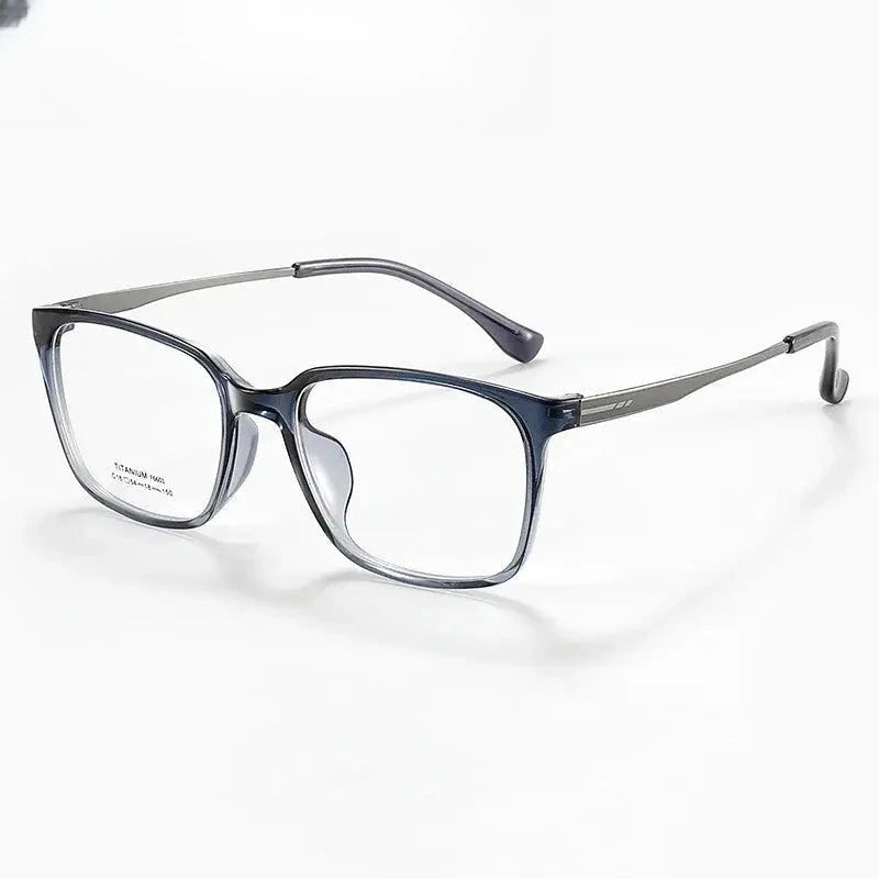 Unisex Square Full Rim Titanium Prescription Glasses 66014 — view 5 | Rx Spectacle