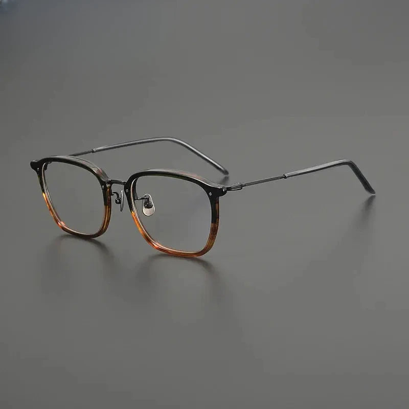 Men's Square Full Rim Titanium Prescription Glasses Gxyj1581 — view 6 | Rx Spectacle