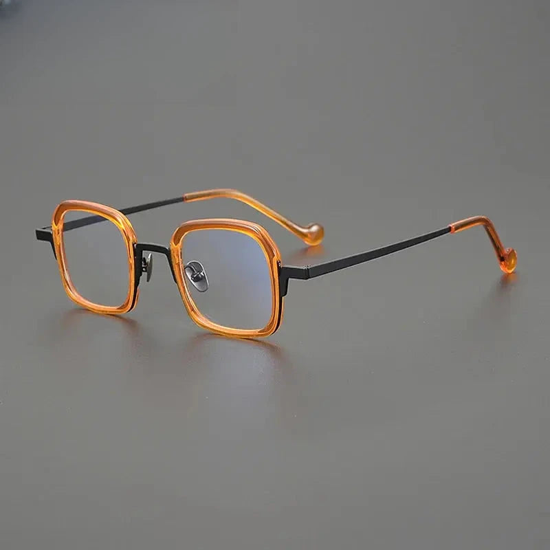 Unisex Square Full Rim Titanium Prescription Glasses G1530 — view 7 | Rx Spectacle