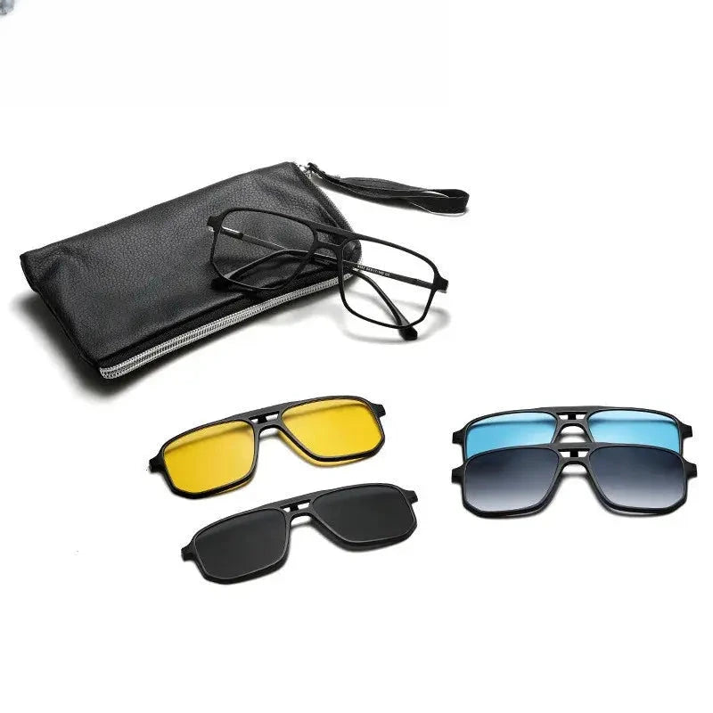 Unisex Square Full Rim Alloy Prescription Glasses 60824 — view 9 | Rx Spectacle