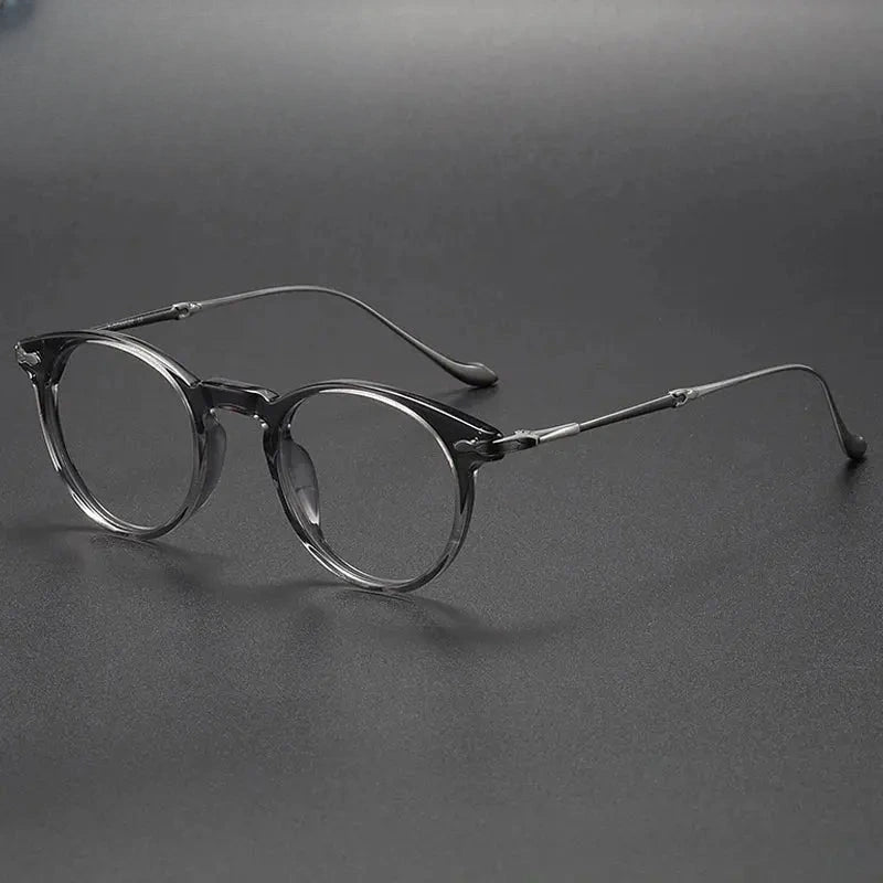 Women's Round Full Rim Titanium Prescription Glasses 932056 — view 7 | Rx Spectacle