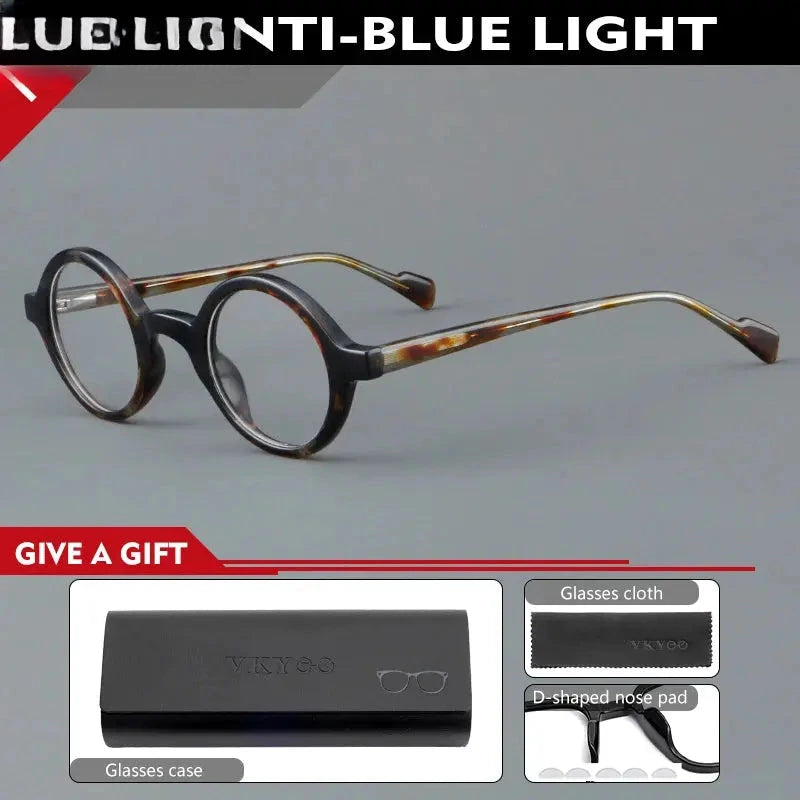 Women's Round Full Rim Acetate Reading Glasses 30129 — view 6 | Rx Spectacle