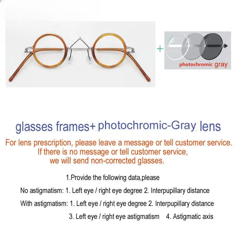 Unisex Round Full Rim Acetate Prescription Glasses 14532 — view 7 | Rx Spectacle