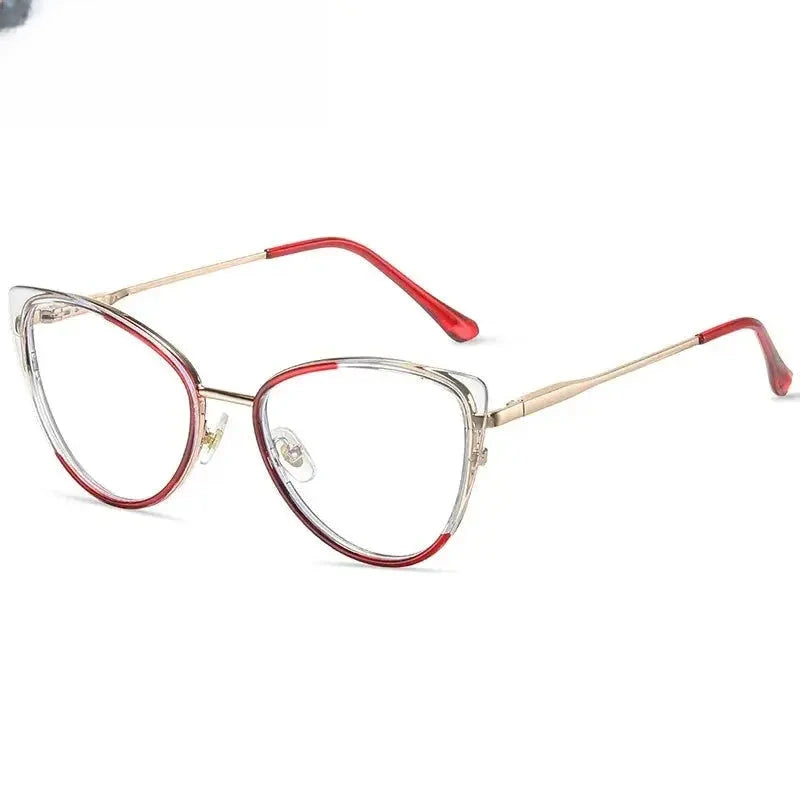 Women's Cat Eye Full Rim Titanium Prescription Glasses 887241 — view 8 | Rx Spectacle