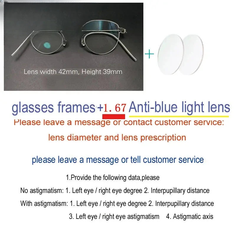 Unisex Round Full Rim Stainless Steel Screwless Prescription Glasses 15039 — view 16 | Rx Spectacle