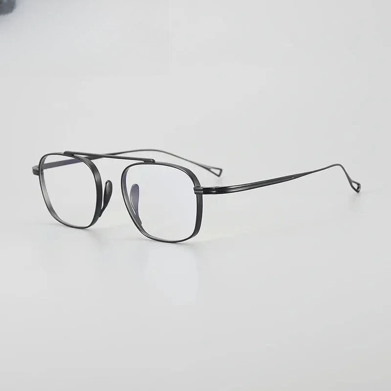 Unisex Square Full Rim Titanium Prescription Glasses Gxyj1474 — view 11 | Rx Spectacle