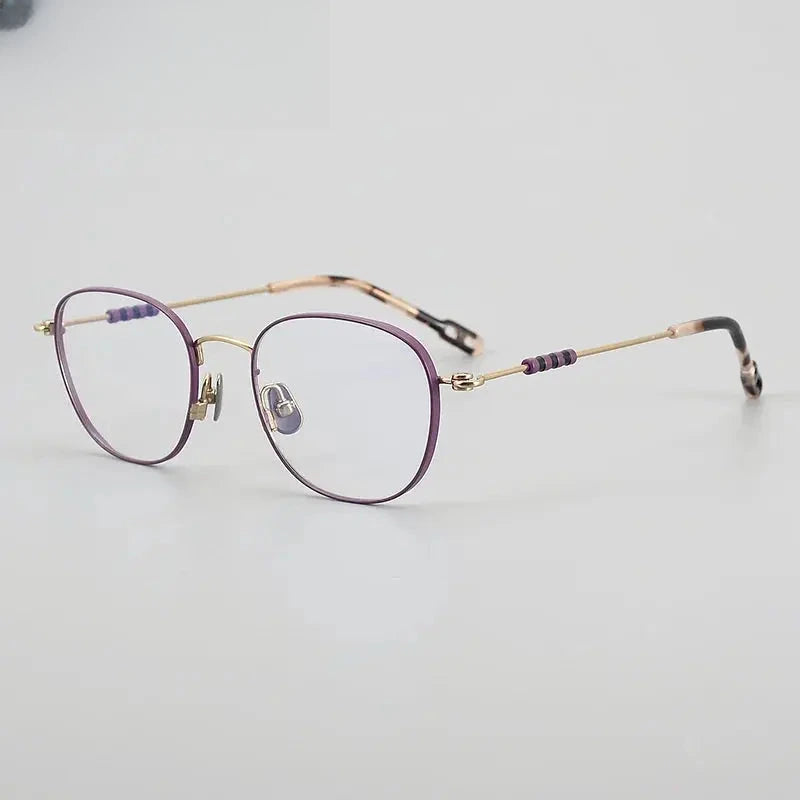 Women's Oval Full Rim Titanium Prescription Glasses 778404 — view 7 | Rx Spectacle