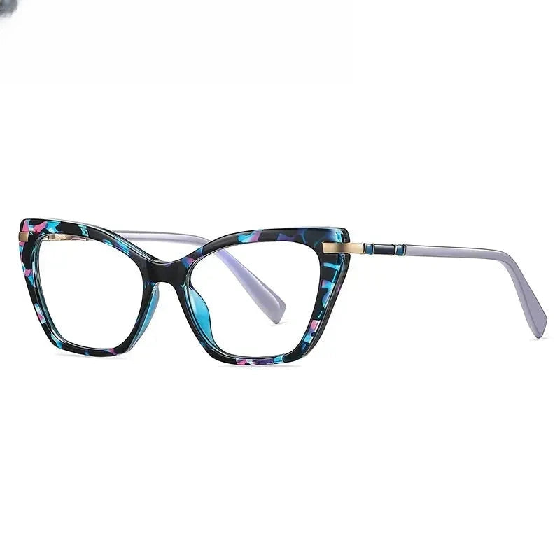 Women's Cat Eye Full Rim Titanium Prescription Glasses 612104 — view 8 | Rx Spectacle