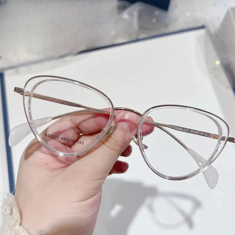 Women's Cat Eye Full Rim Titanium Prescription Glasses 119304 — view 8 | Rx Spectacle