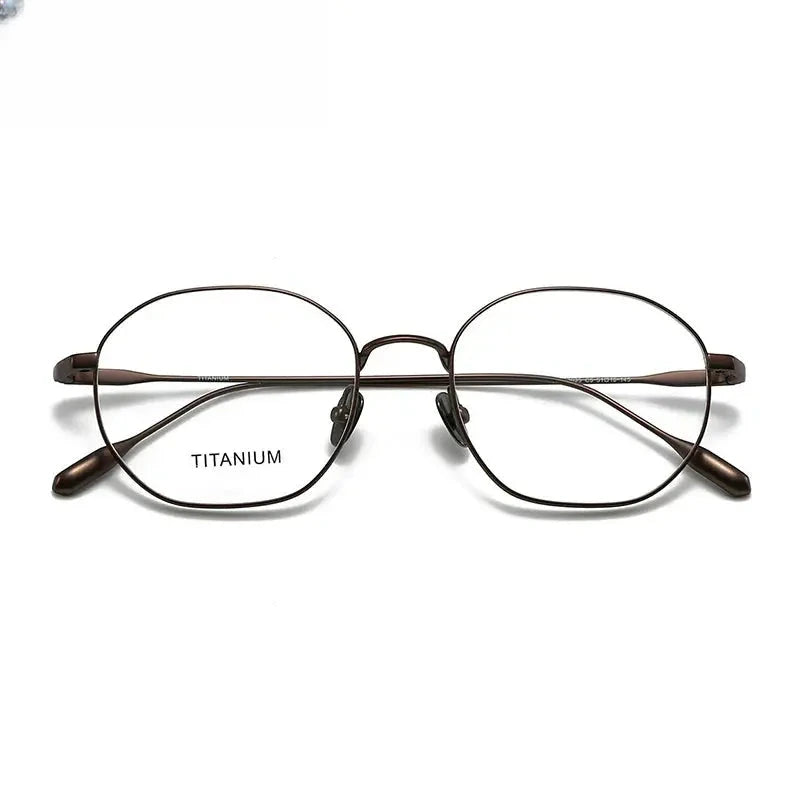 Women's Polygon Full Rim Titanium Prescription Glasses 403035 — view 7 | Rx Spectacle