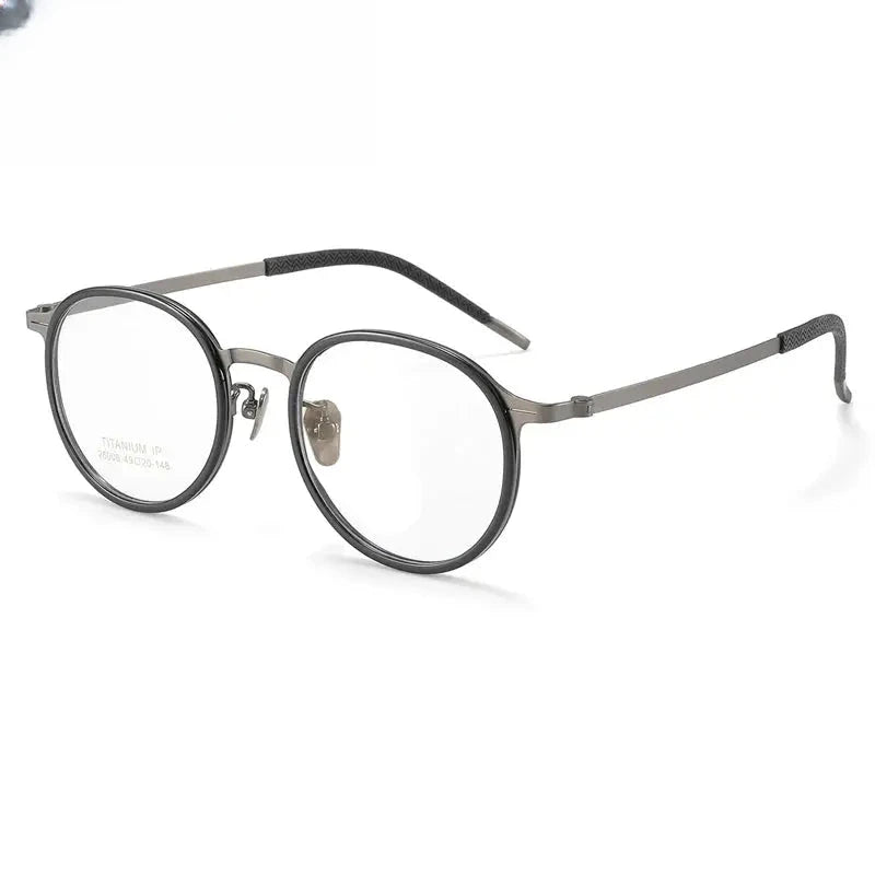 Unisex Oval Full Rim Titanium Prescription Glasses 226006 — view 6 | Rx Spectacle