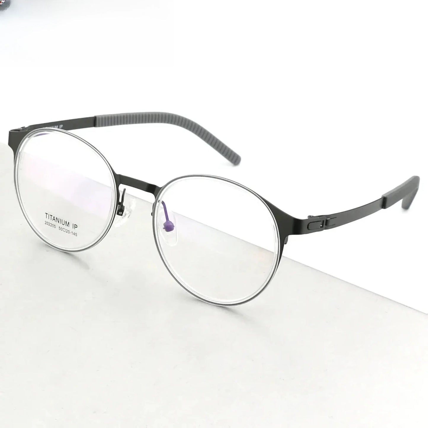 Unisex Round Full Rim Titanium Sports Glasses 202205 — view 7 | Rx Spectacle