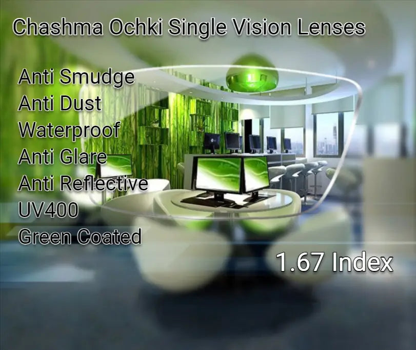 1.67 Index Single Vision Clear Lenses — view 1 | Rx Spectacle