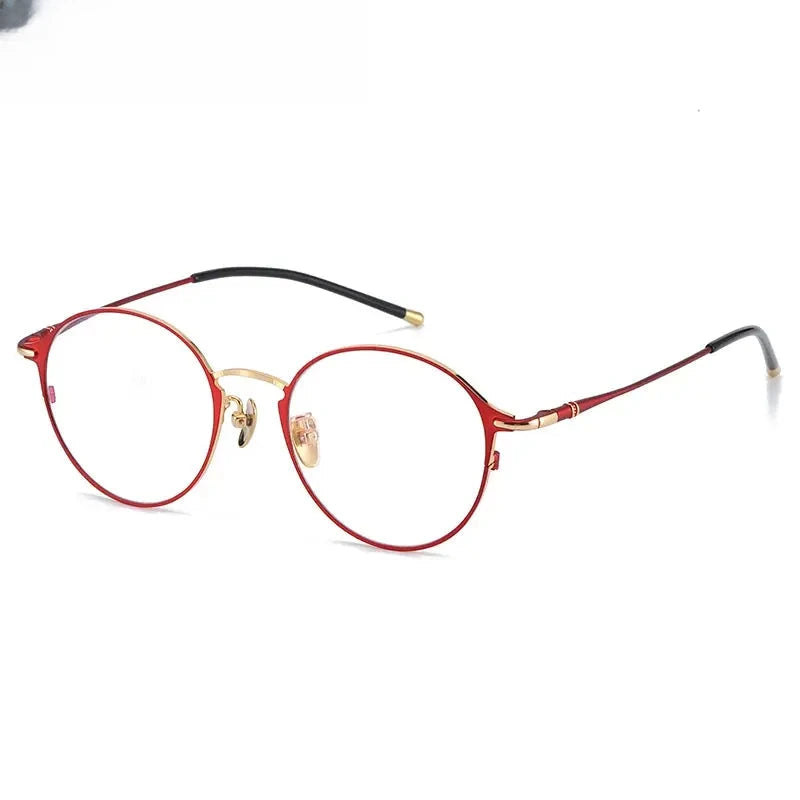 Women's Round Full Rim Titanium Prescription Glasses 316107 — view 5 | Rx Spectacle