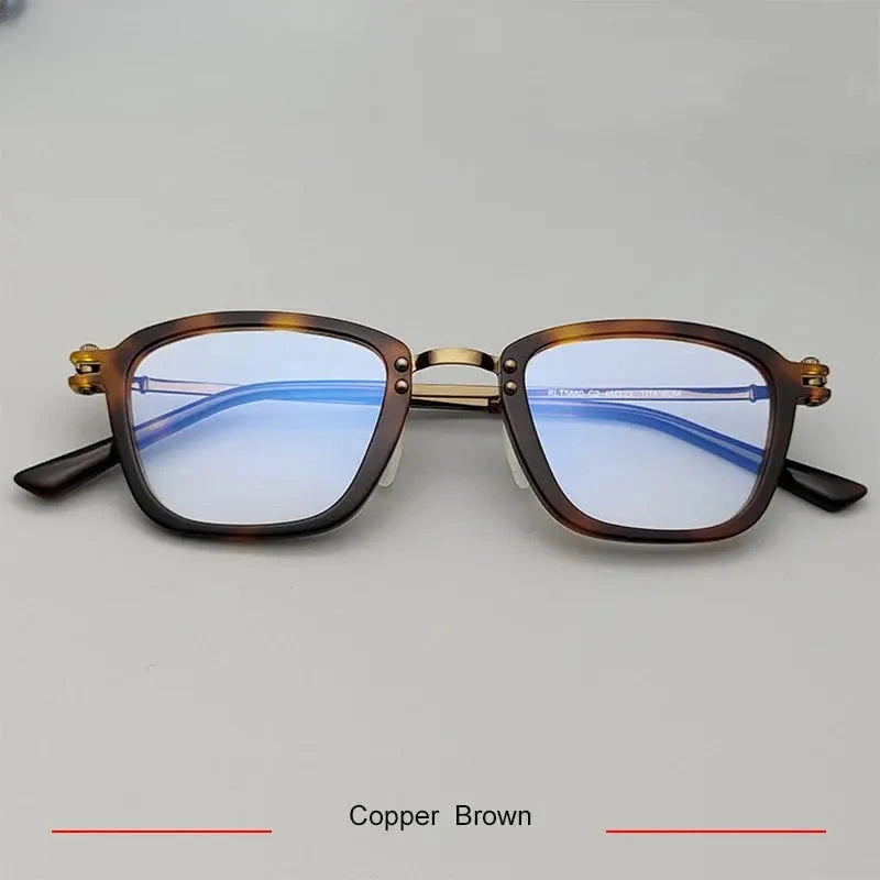 Men's Polygon Full Rim Titanium Prescription Glasses 75880 — view 6 | Rx Spectacle