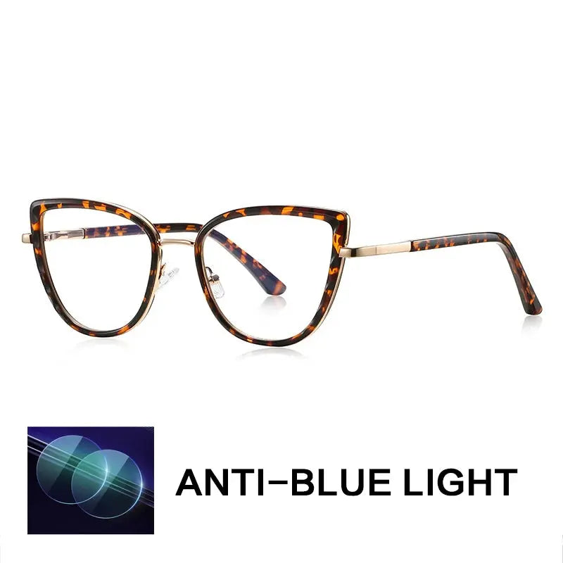 Women's Cat Eye Full Rim Titanium Reading Glasses Gx3151