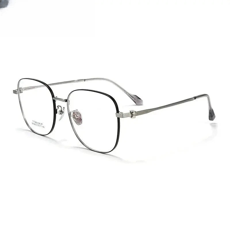 Unisex Polygon Full Rim Titanium Prescription Glasses 876602 — view 7 | Rx Spectacle