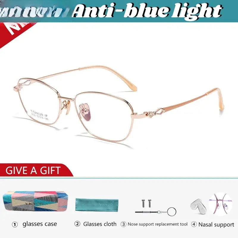Women's Oval Full Rim Alloy Reading Glasses 48102 — view 8 | Rx Spectacle