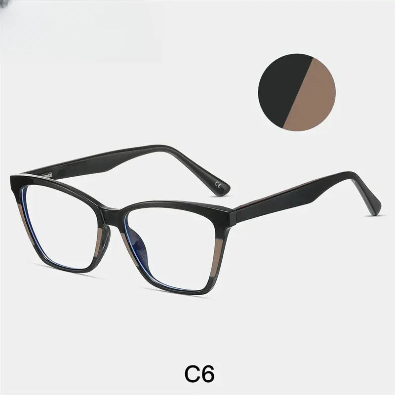 Women's Cat Eye Full Rim Titanium Prescription Glasses 87222 — view 8 | Rx Spectacle