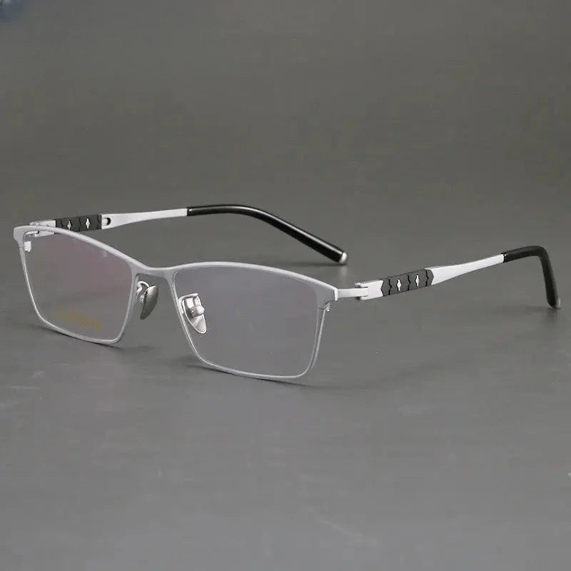 Unisex Polygon Full Rim Titanium Prescription Glasses 810060 — view 5 | Rx Spectacle