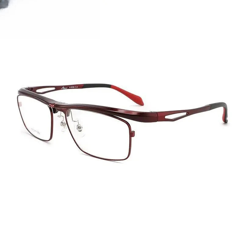Unisex Square Full Rim Titanium Prescription Glasses 72969 — view 6 | Rx Spectacle