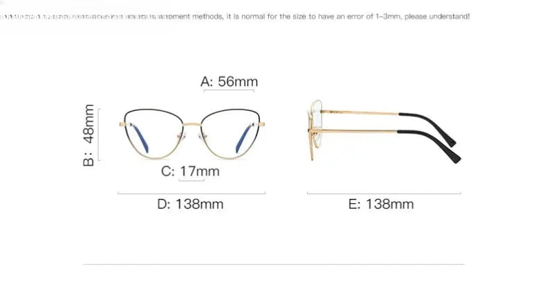 Women's Cat Eye Full Rim Stainless Steel Reading Glasses 3083 — view 14 | Rx Spectacle