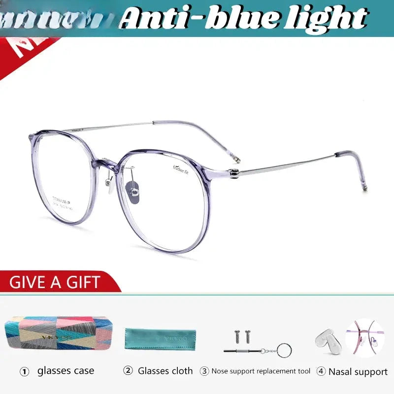 Unisex Oval Full Rim Titanium Reading Glasses 749104 — view 7 | Rx Spectacle