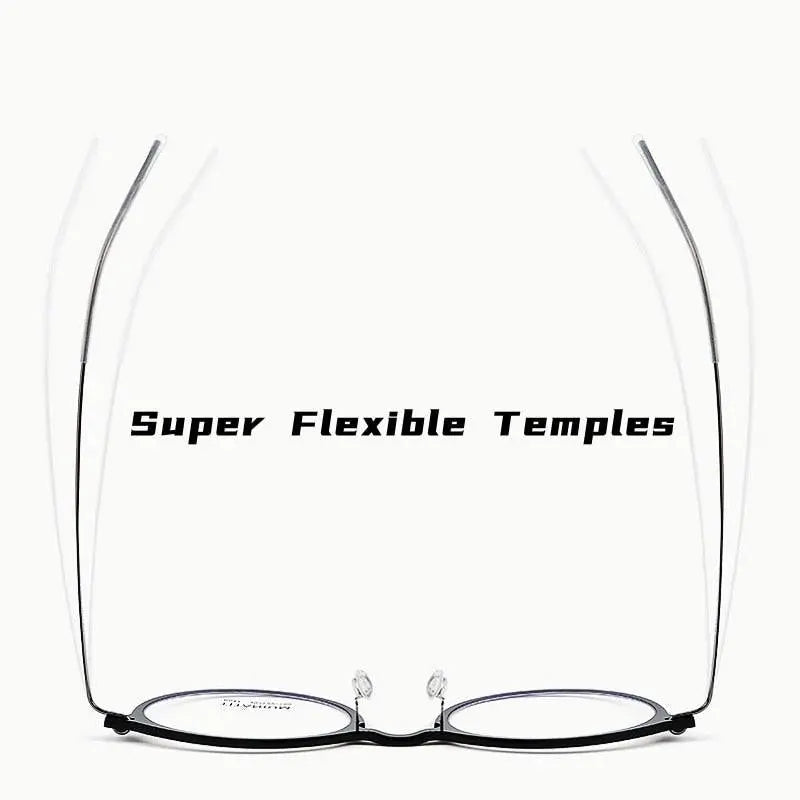 Unisex Round Full Rim Titanium Prescription Glasses 6541hs — view 13 | Rx Spectacle