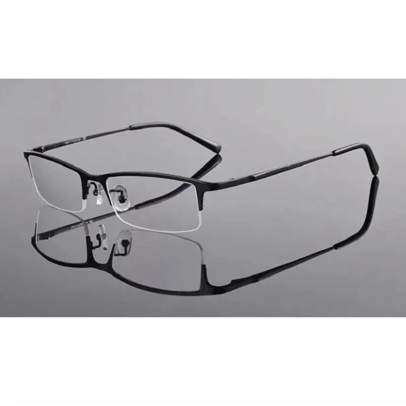 Women's Square Semi-Rimless Titanium Prescription Glasses 38906 — view 4 | Rx Spectacle